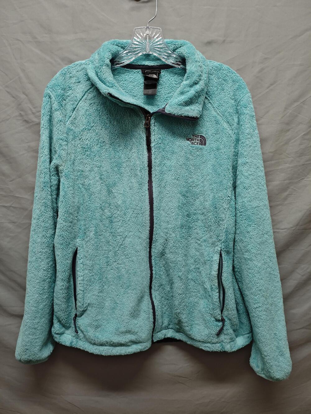 The North Face Fleece Jacket Womens XL Teal Full Zip High Pile Sherpa Pockets